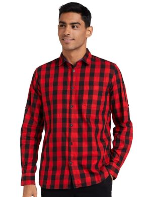 amazon brand symbol men checkered shirt