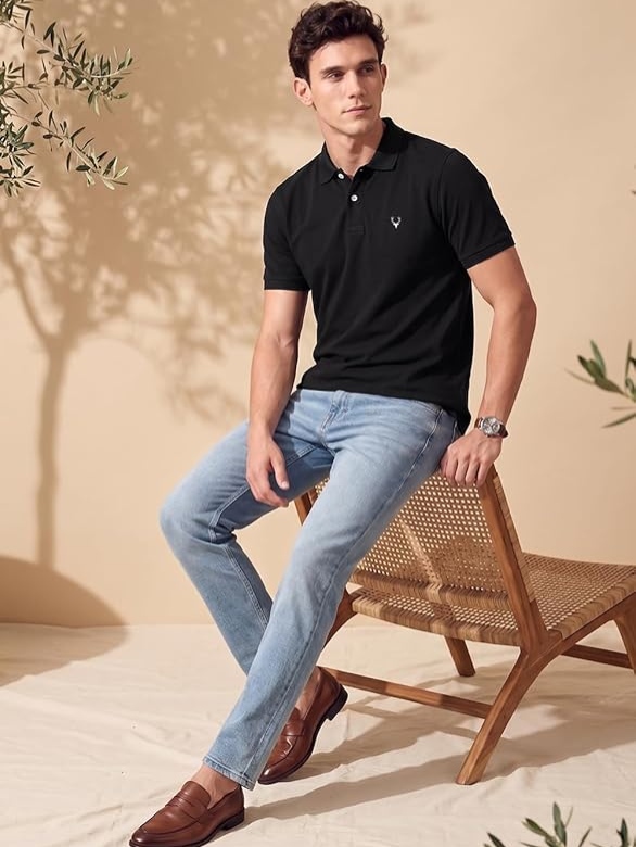 Allen Solly Men Polo T‑Shirt Rich Cotton T‑Shirt Allen Solly Men Polo T‑Shirt Rich Cotton T‑Shirt