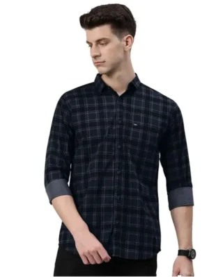 majestic man men checkered casual cotton shirt