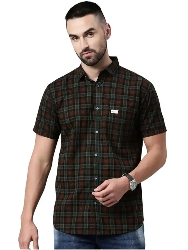majestic man men checkered cotton casual shirt majestic man men checkered cotton casual shirt