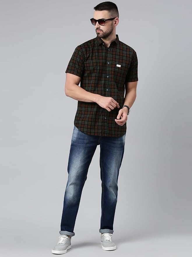 majestic man men cotton checkered casual shirt majestic man men cotton checkered casual shirt