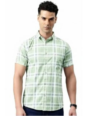 majestic man men pure cotton checkred shirt