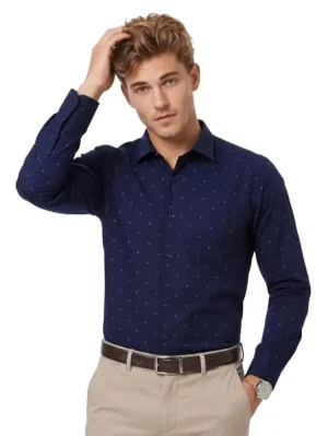 peter england men cotton ditsy printed shirt