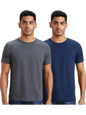 symbol men solid cotton t shirt pack