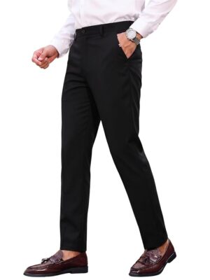 toplot men casual regular fit trouser