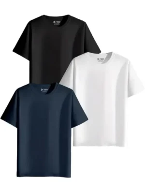 xenovaurban cotton combo of 3 solid color tshirt