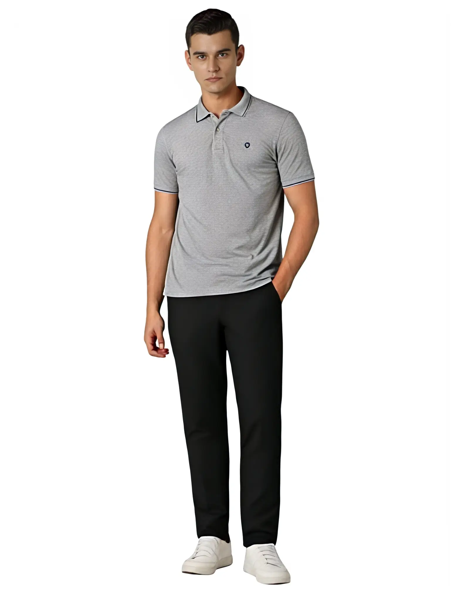 van heusen men solid fit polo cotton tshirt (1) van heusen men solid fit polo cotton tshirt (1)