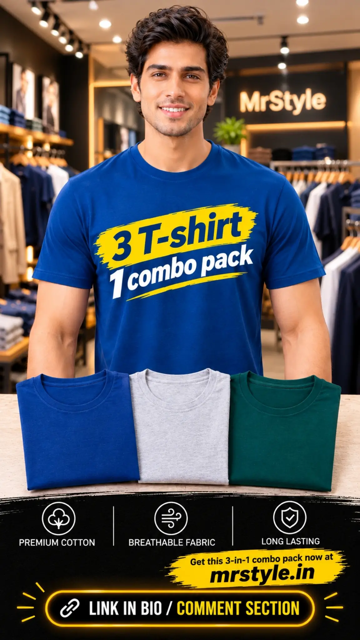 {3 t shirt 1 combo pack}